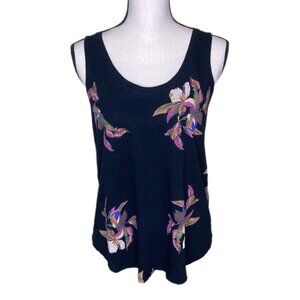 a. n. d. e a w y Black Sleeveless Patterned Top X-Small